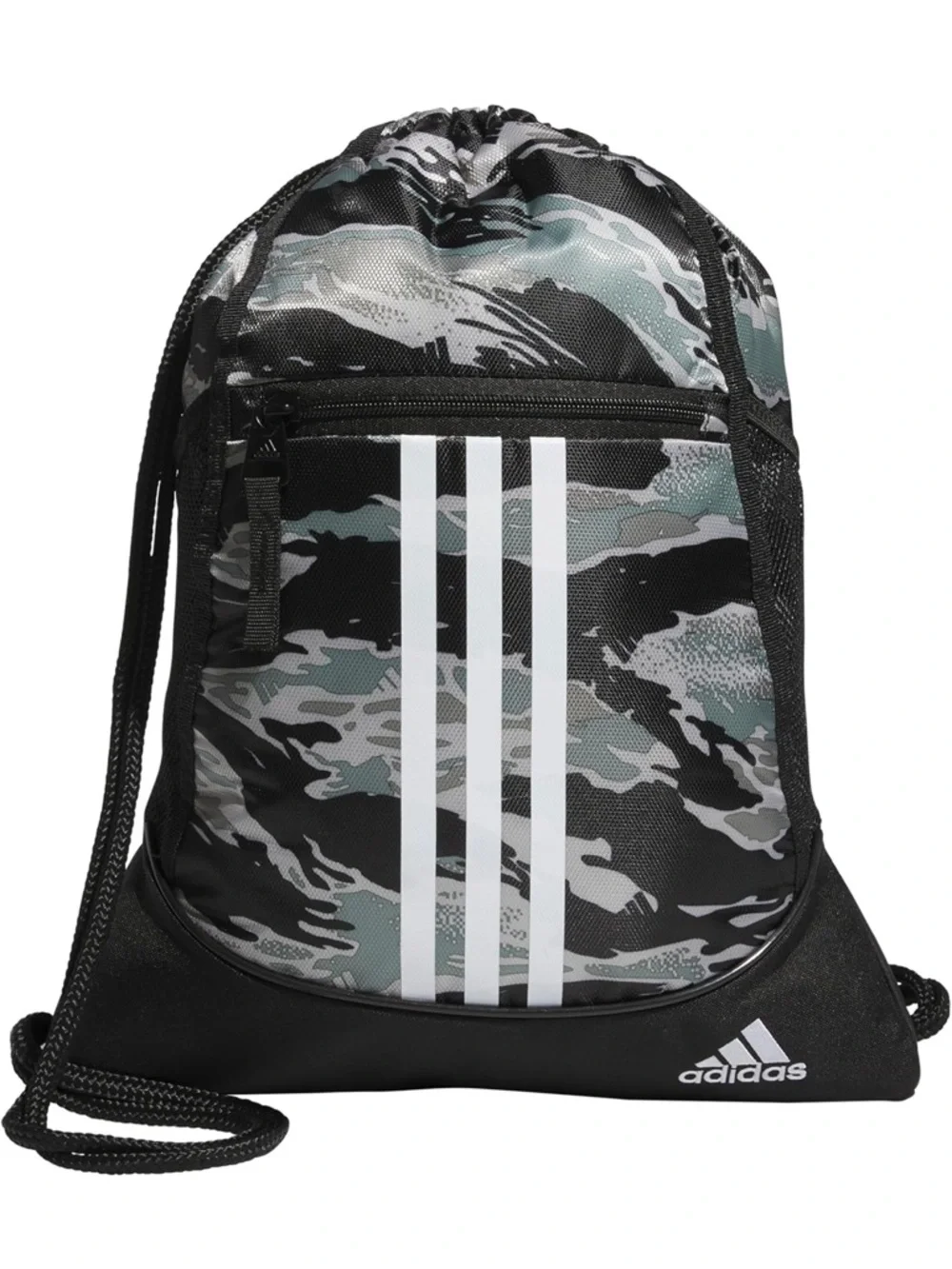 adidas Black, Gray & Green Camo Drawstring Gym Sack